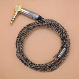 MP3耳机线材柔软镀银麻花编织线DIY耳机线欧亚德款插头