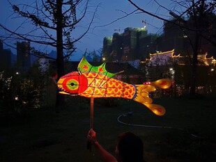 鱼灯材料元旦元宵节传统灯笼diy非遗汪满田鱼灯汉服古风拍摄X20-阿里巴巴