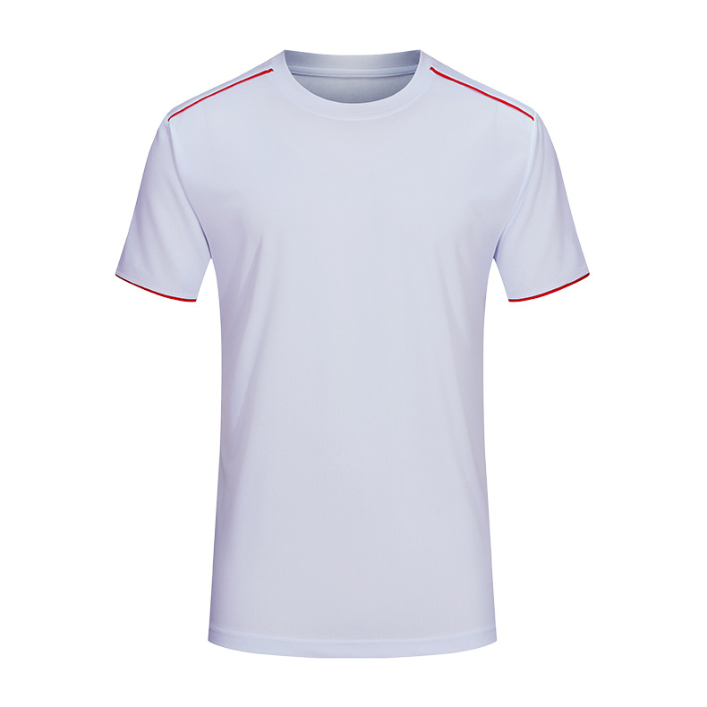 Uniforme de clase de deportes de cuello redondo Uniforme de equipo Uniforme de grupo Camisa publicitaria Camisa electoral Camiseta de manga corta de secado rápido Ropa de trabajo personalizada