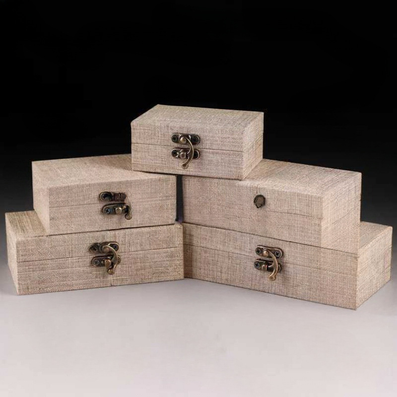 麻布印章锦盒首饰盒首饰盒瓷器包装礼品寿山石料印章盒子