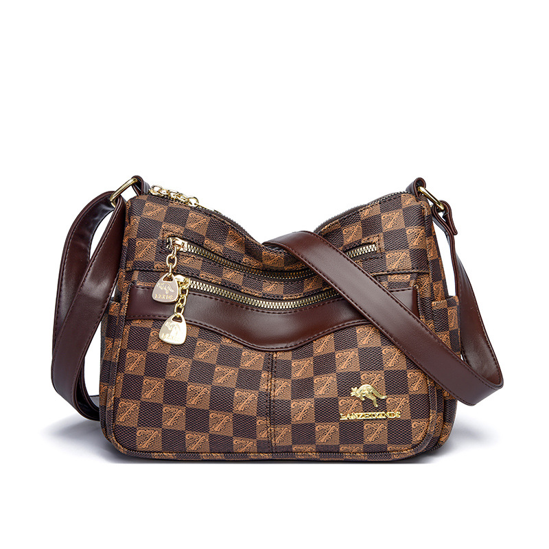 체크무늬 브라운