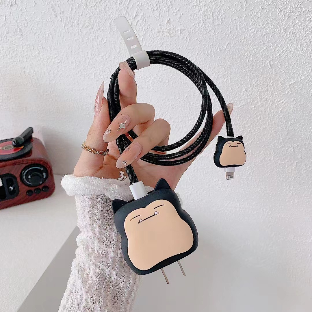 2023 nuevo cargador de dibujos animados cubierta protectora adecuada para Apple carga rápida cabeza 18/20W estándar europeo estándar americano aplicable