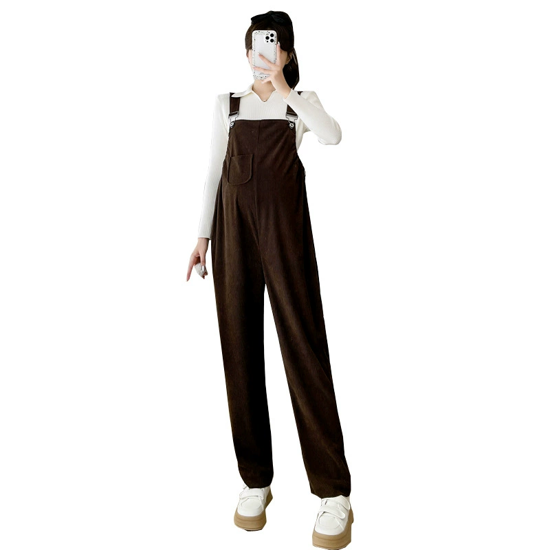 ВеснаOverall для беременных, вельветовые брюки, (Физика), плюс размер