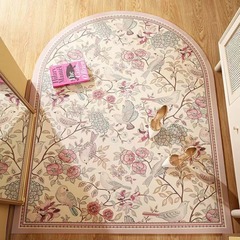 北欧の軽い贅沢な家庭用皮革マットpvcは、家の入り口のマットを拭くことができます。
