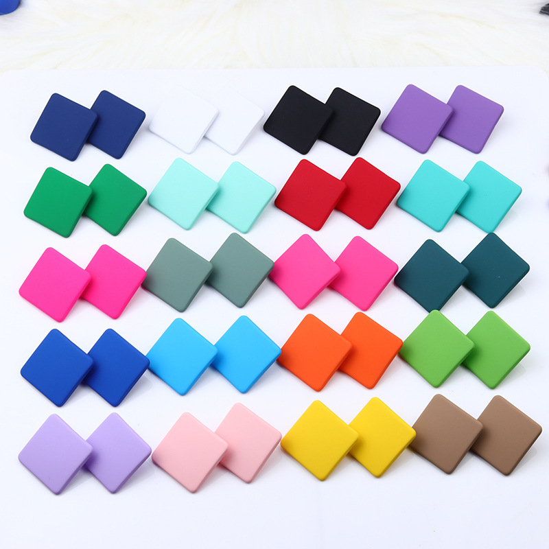 10g Weight Ear Studs Classification 1 Pair Quantity Daily Occasion Acrylic Material Geometric Pattern Women'S Gender Stoving Varnish Design Simple Style Style 1 Pair Simple Style Geometric Stoving Varnish Arylic Ear Studs 15