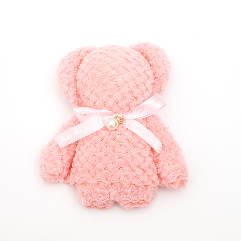 파인애플 무늬 핑크곰