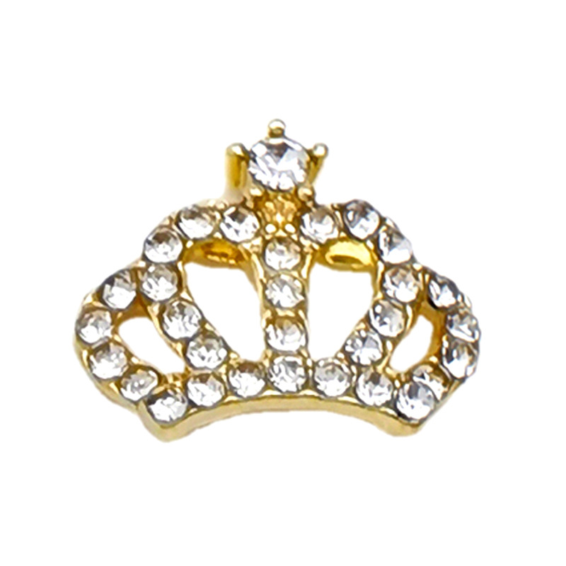 Nuevo transfronterizo europeo y americano estilo corona uñas joyería mezclado lote exquisito en forma de corazón rhinestone Cruz uñas rhinestone venta al por mayor