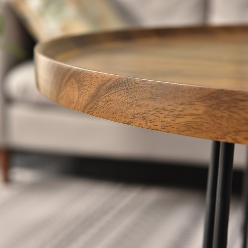 Factory modern simple round coffee table living room movable sofa side table hotel reception small round table wholesale