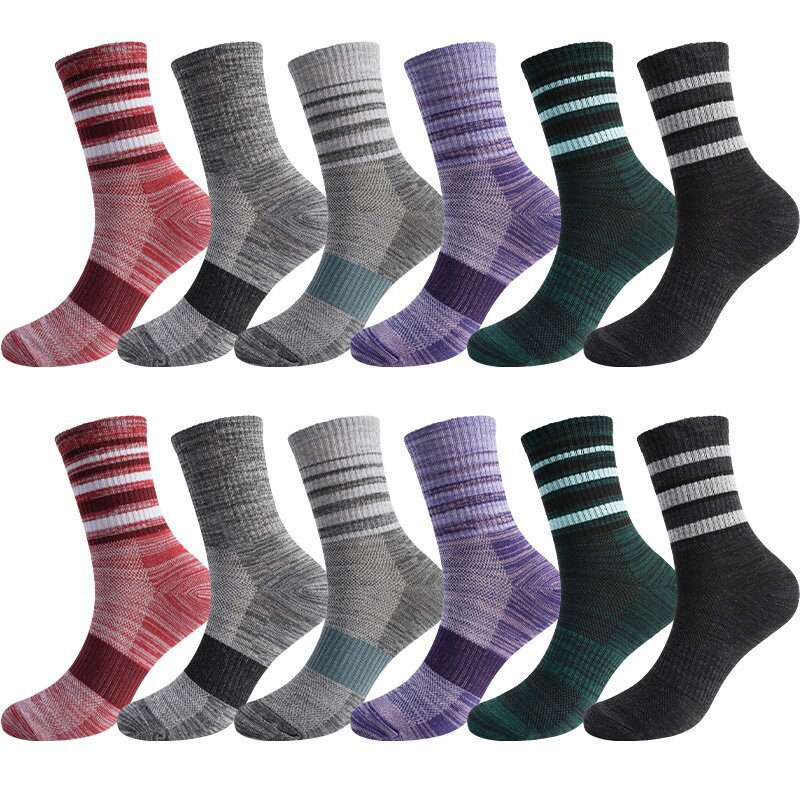 Autumn and Winter Thickeneded Warm Cotton Socks Terry Wool Socks Women's Deodorant Sweat-Absorbent Men's Socks Outdoor Sports Non-Slip Stockings
