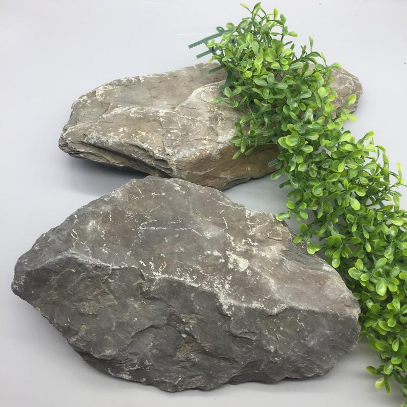 乌龟缸爬宠晒台造景石溪流缸片岩 鱼缸水族装饰假山石头