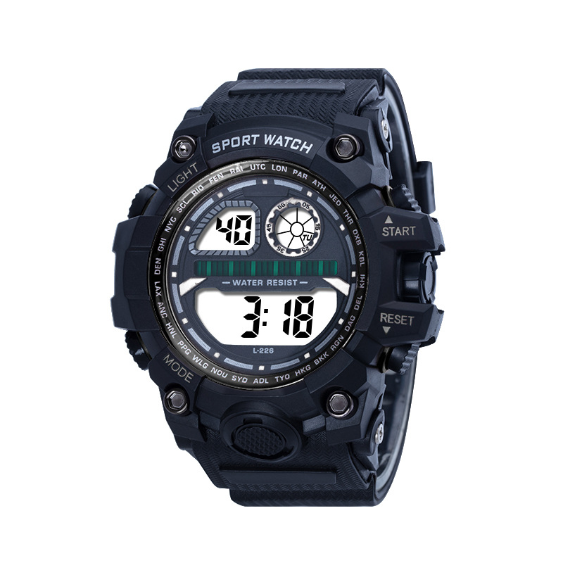 Gaof deportes estilo simple reloj al aire libre multi-funcional impermeable de los hombres de moda estudiante luminoso reloj de alarma al por mayor