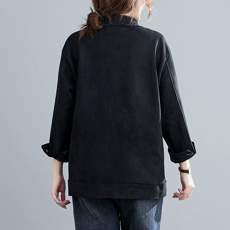 Удлинённая куртка, бейсбольная форма, plus size, свободный крой