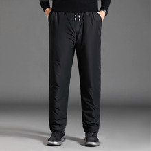 冬季中青年男士白鸭绒加厚休闲羽绒裤保暖外传中老年爸爸装厂家