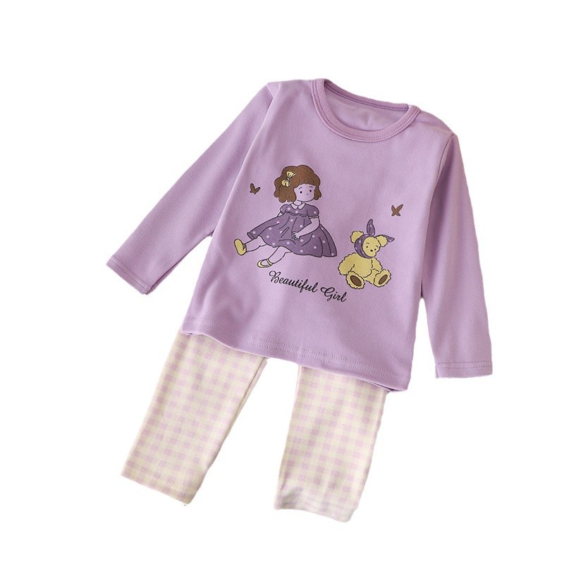 Nueva ropa para niños, primavera y otoño, ropa interior para niños, ropa de otoño para niños, pantalones largos, pijamas para niñas pequeñas y medianas, ropa de hogar al por mayor image 6