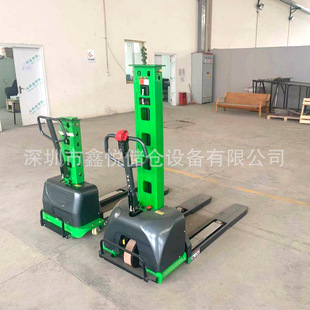Self-climbing electric forklift with 1 ton all-electric stacker portable self-lifting truck handling forklift