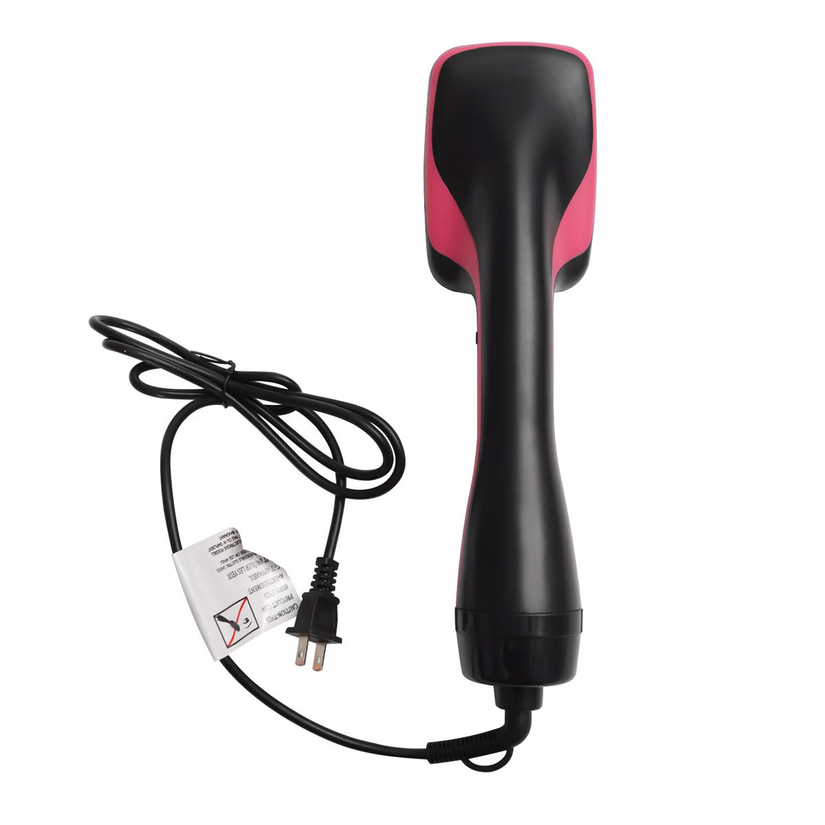 电动吹风梳二合一多功能吹风机干湿两用干发梳热风梳黑粉色