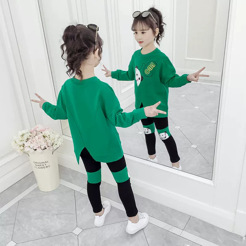 Весенняя Одежда для девочек, костюм, красная Детская одежда в иностранном стиле, Новая повседневная весенне-осенняя одежда из двух частей 2022 года для маленьких девочек