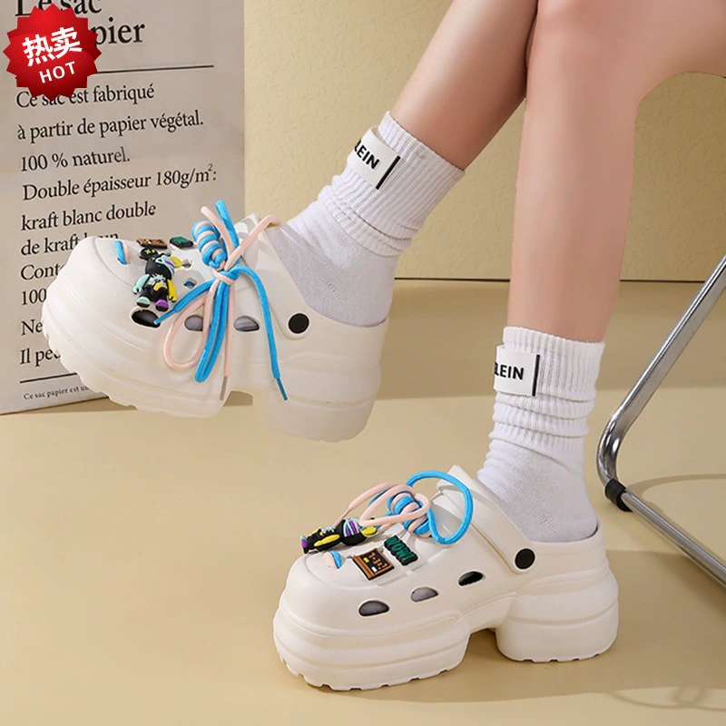 Толстая нижняя летняя обувь для женщин мультфильм DIY милый дикий дикий