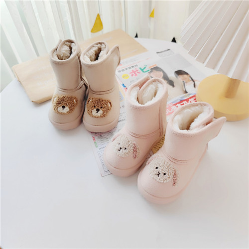 Export futa home winter cartoon children's snow boots baby thickened warm cotton shoes Velcro shoes for boys and girls