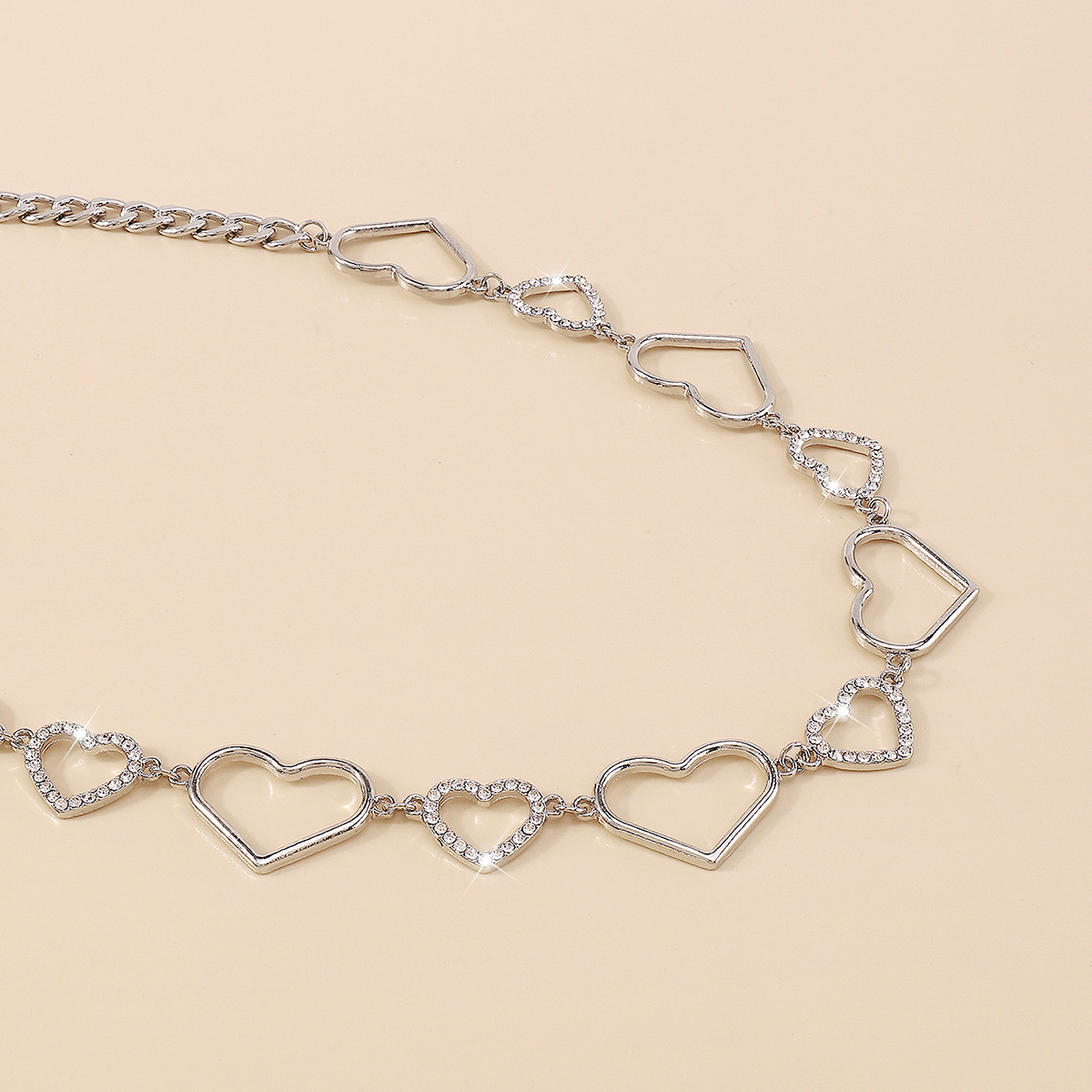 Fashion Heart Shape Alloy Inlay Rhinestones Womenu0027S Waist Chain