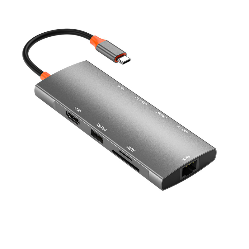 Portable Type-C to Hdmi/Usb 3.1/Card Reader/Gigabit Network Port with Pd Charging Hub 9-in-1 Docking Station Portable Type-C to Hdmi/Usb 3.1/Card Reader/Gigabit Network Port with Pd Charging Hub 9-in-1 Docking Station