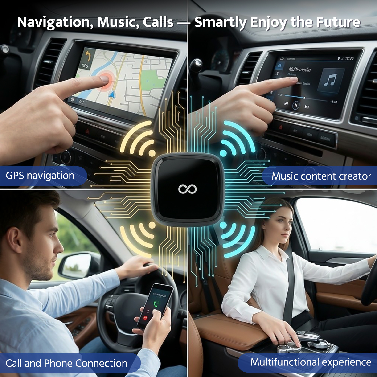 Cross-border bestseller: Wired to Wireless CarPlay Box for Vehicles, Apple Auto 2-in-1 Smart Adapter Converter