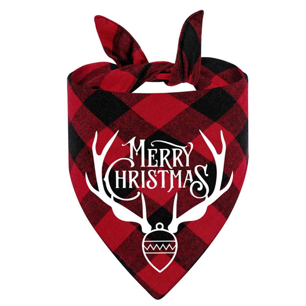 Tanpopo de algodón transfronterizo perro saliva Toalla de Navidad triángulo toalla mascota bufanda mascota ropa