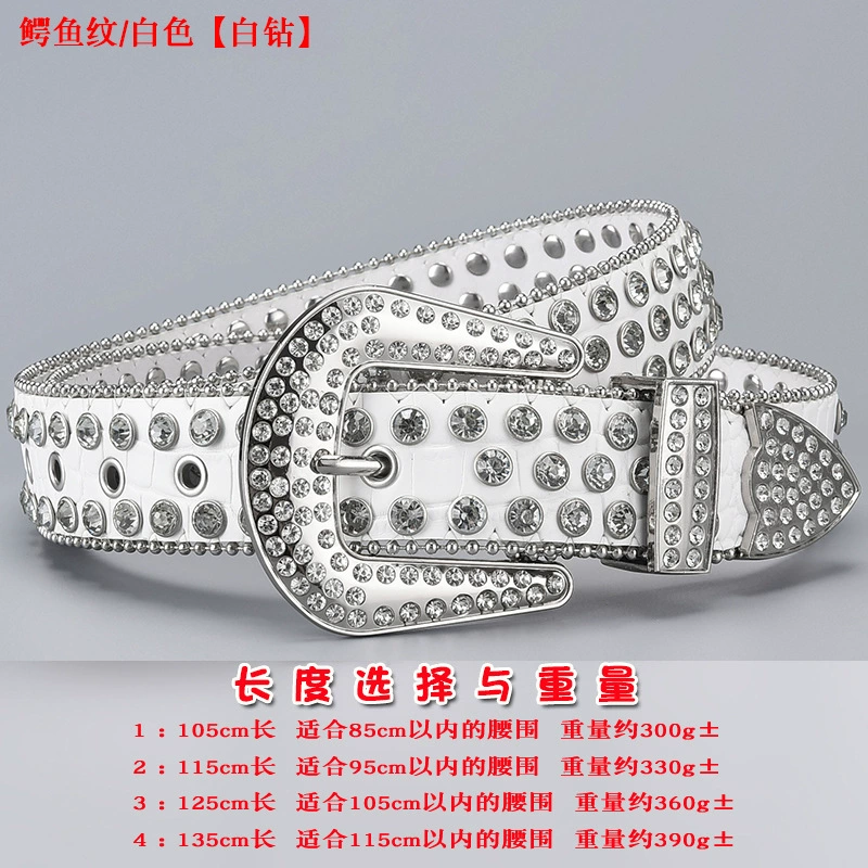 Пояс 3 шт, пояс из акрилового страза в форме diamonds, панк стиль, длины 105–135 см