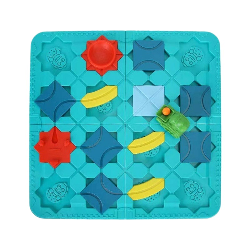 Los niños transfronterizos construyen carreteras laberinto rompecabezas de la pista de bola de mesa juego interactivo de entrenamiento de pensamiento lógico juguete