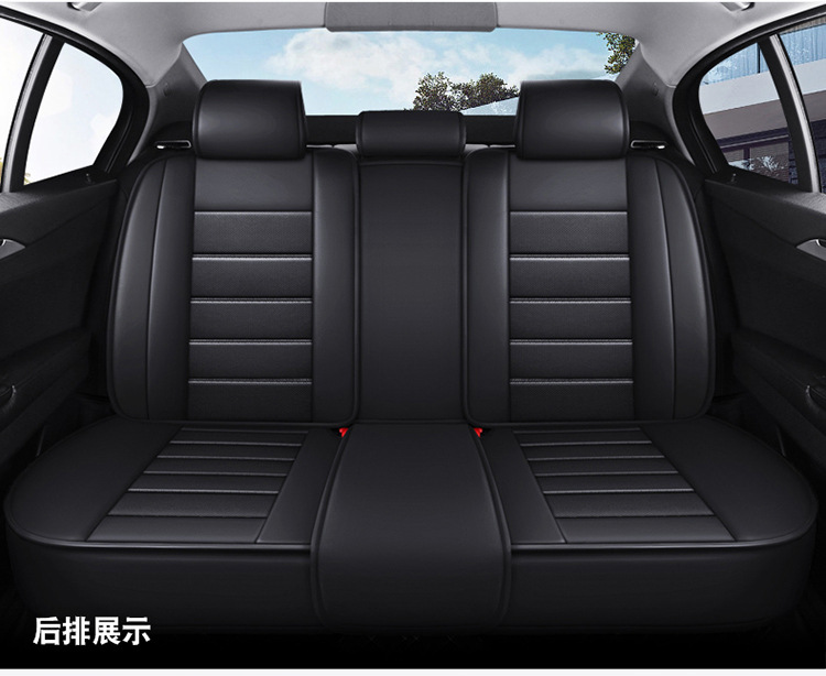 Cross-Border Temu Car Seat Cover, Full Surround Seat Cushion, All-Leather, Suitable for All Seasons, Breathable Seat Cover, Comfortable for Foreign Trade