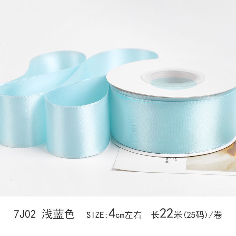 4cm双面加密纯色丝带彩涤纶缎带蛋糕花束礼物包装手工diy厂家批发|undefined