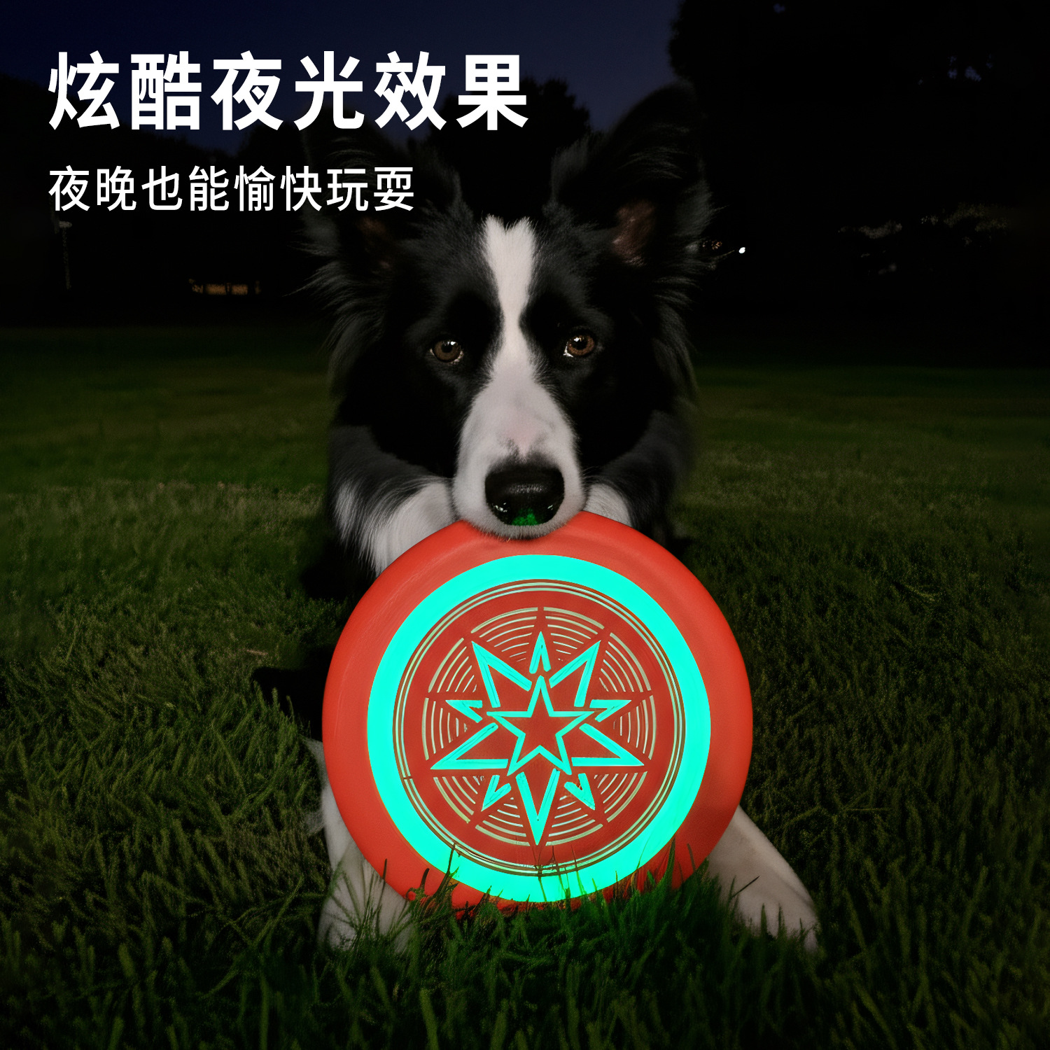 Suministros de entrenamiento EVA interactivo frisbee luminoso resistente a la mordedura perro juguete para aliviar el aburrimiento Frisbee perro spot especial al por mayor