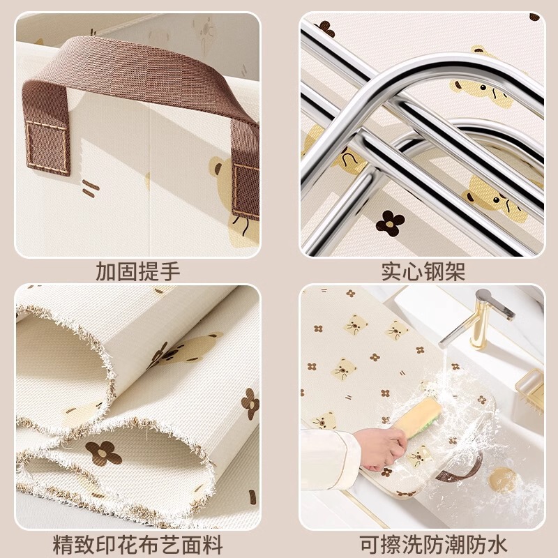 布艺可爱小熊钢架款收纳盒家用衣柜抽屉式折叠整理盒装衣物收纳箱|undefined