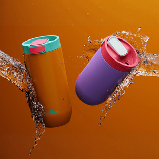 Amazon's Best-Selling Private Model 2025 New Thermos Cup Button Coffee Cup 304 Stainless Steel Leak-Proof Coffee Cup