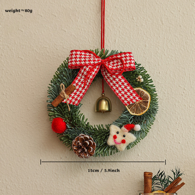 Decoraciones navideñas, coronas de pino Nobel, adornos, escaparates, muebles para el hogar, muebles para el hogar, accesorios para colgar en la puerta, productos al por mayor