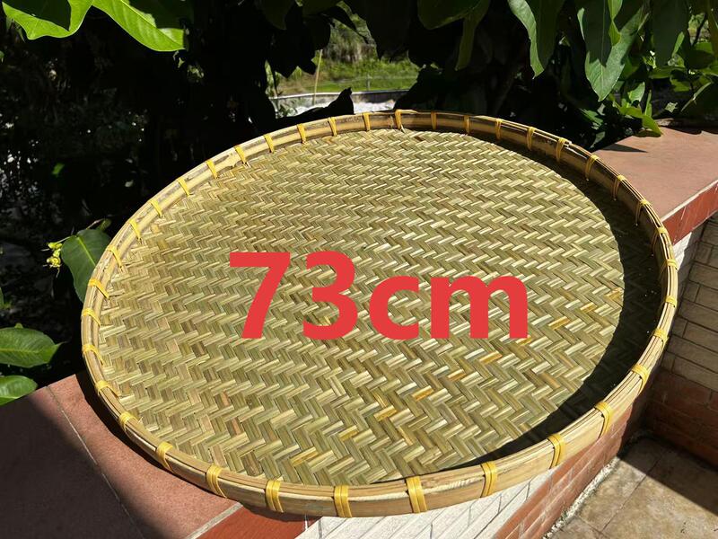 竹编圆簸箕无孔竹筛子家用晾晒网竹制品竹匾绘画装饰舞蹈道具|undefined