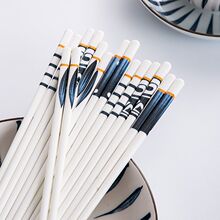 高档陶瓷筷子一人一筷北欧日式网红筷子防滑耐高温景德镇轻奢防霉