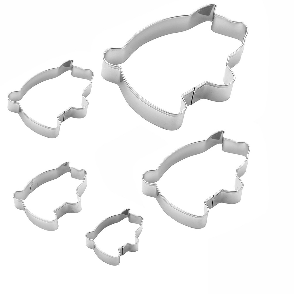 Juego de molde de galleta de cerdo de acero inoxidable, herramienta de bricolaje para hornear, gadgets explosivos de Amazon, fuente puntual