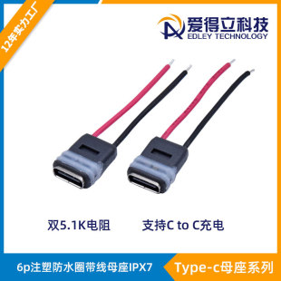 TYPE-C��ˮ����ע�ܷ�ˮȦĸ��USB3.1��늽ӿ�ĸ�^���DC�����^