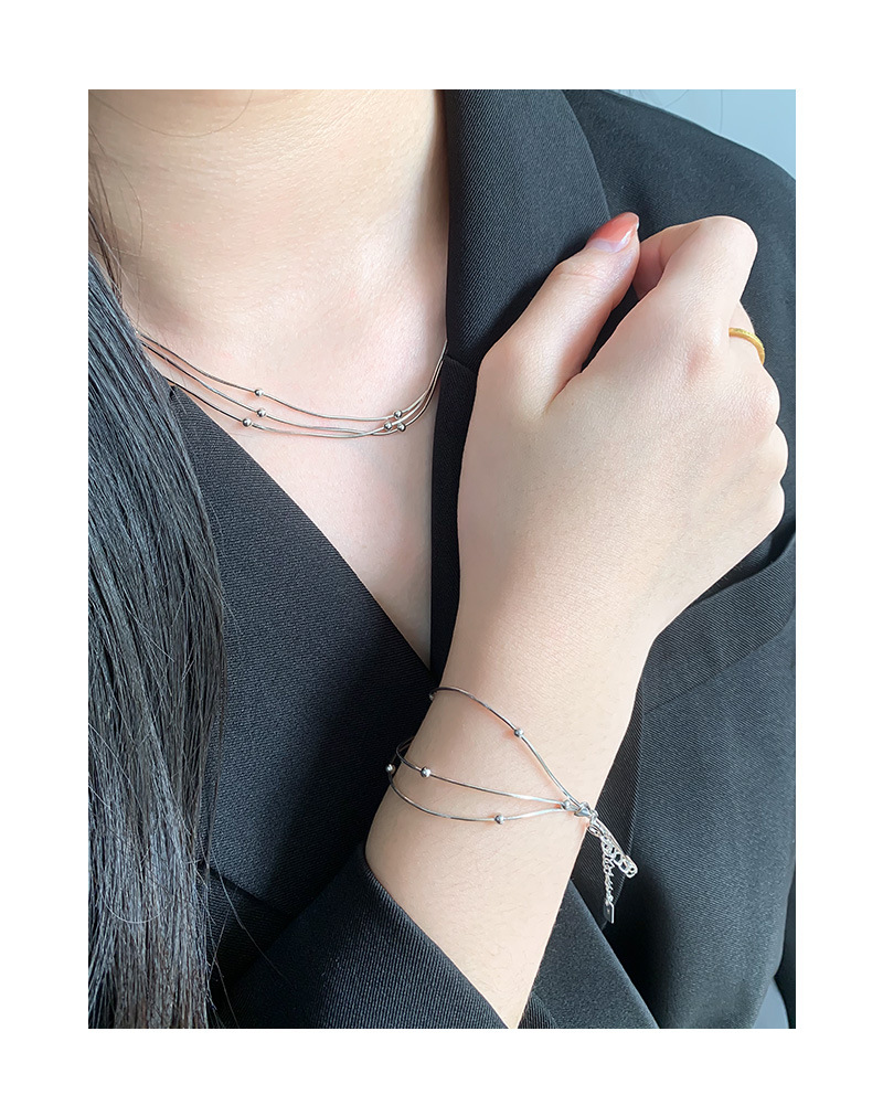 Ig-stil Basic Geometrisch Sterling Silber Überzug 18 Karat Vergoldet Weißgold Plattiert Armbänder display picture 2