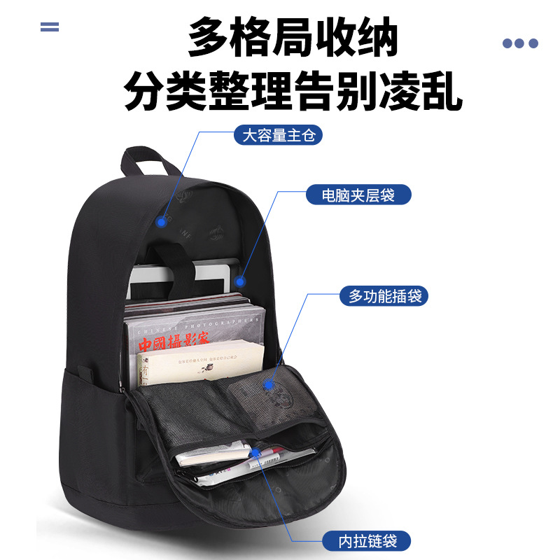 Amazon Venta caliente color sólido mochila impresa logo columna protección mochila grande y medio escuela primaria estudiante mochila al por mayor