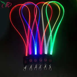 直销发光手机挂绳大型展会LED发光挂绳发光胸绳品质保证可印logo