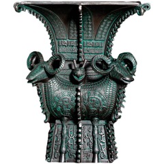 批發四羊方尊擺件 仿古銅鼎青銅器辦公室工藝品故宮文創開業禮品