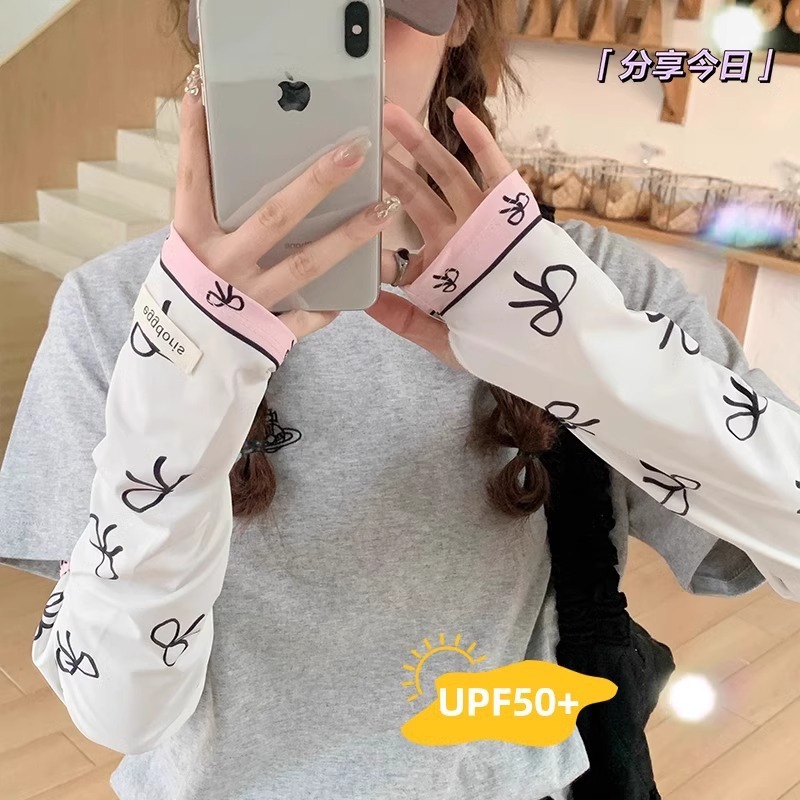 2024 New Arrival Women's UV-Protective Arm Sleeves, Ice Silk Gloves for Sun Protection—Perfect for Driving! Wholesale Factory Direct Delivery