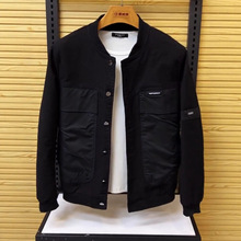 专柜剪标高货潮牌牛仔外套男秋冬季新款百搭棒球服夹克
