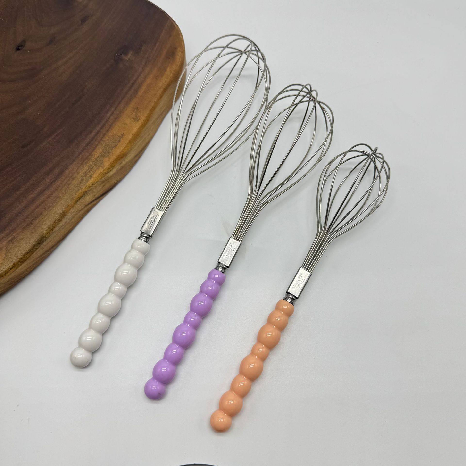 Batidor manual Batidor de fideos de acero inoxidable 304 Batidor de huevos Batidor de leche doméstico Batidor de huevos Batidor de huevos