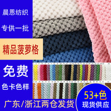 现货涤锦菠萝格面料服装宠物睡衣加厚布料整批黑色绒布厂家批发