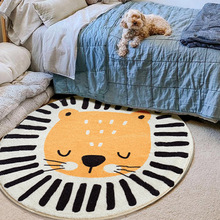 儿童房间圆形地毯卧室床边地毯床前毯家用客厅沙发茶几地垫可代发