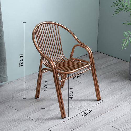 25 silla de doble tubo rosa oro 201 refuerzo para enviar cojines