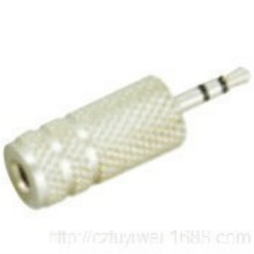 2.5立体声公转3.5单声道母金属壳音频转接头 2.5转3.5金属头